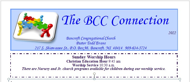 Banner for the BCC Connection